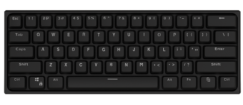 Venatos VEN Mini [Black] - Wireless Hot Swappable 61 Key 3-Pin Mechanical Keyboard