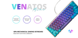 Venatos VEN Mini [Black] - Wireless Hot Swappable 61 Key 3-Pin Mechanical Keyboard, view 4