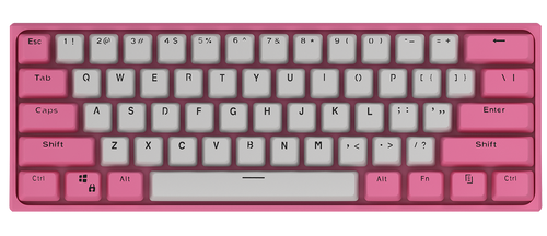 Venatos VEN Mini [Pink and White] - Wireless Hot Swappable 61 Key 3-Pin Mechanical Keyboard