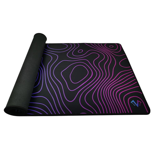 Venatos Black RGB Wave XXL Oversized Mousepad Desk Mat for Gaming Ultra Thick