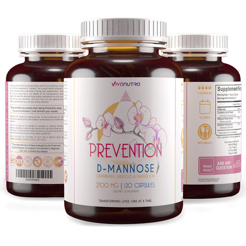 Viva Nutra Prevention D-Mannose and Cranberry Capsules