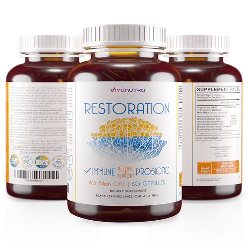 Viva Nutra Restoration Toenail Fungus Treatment Probiotic Capsules