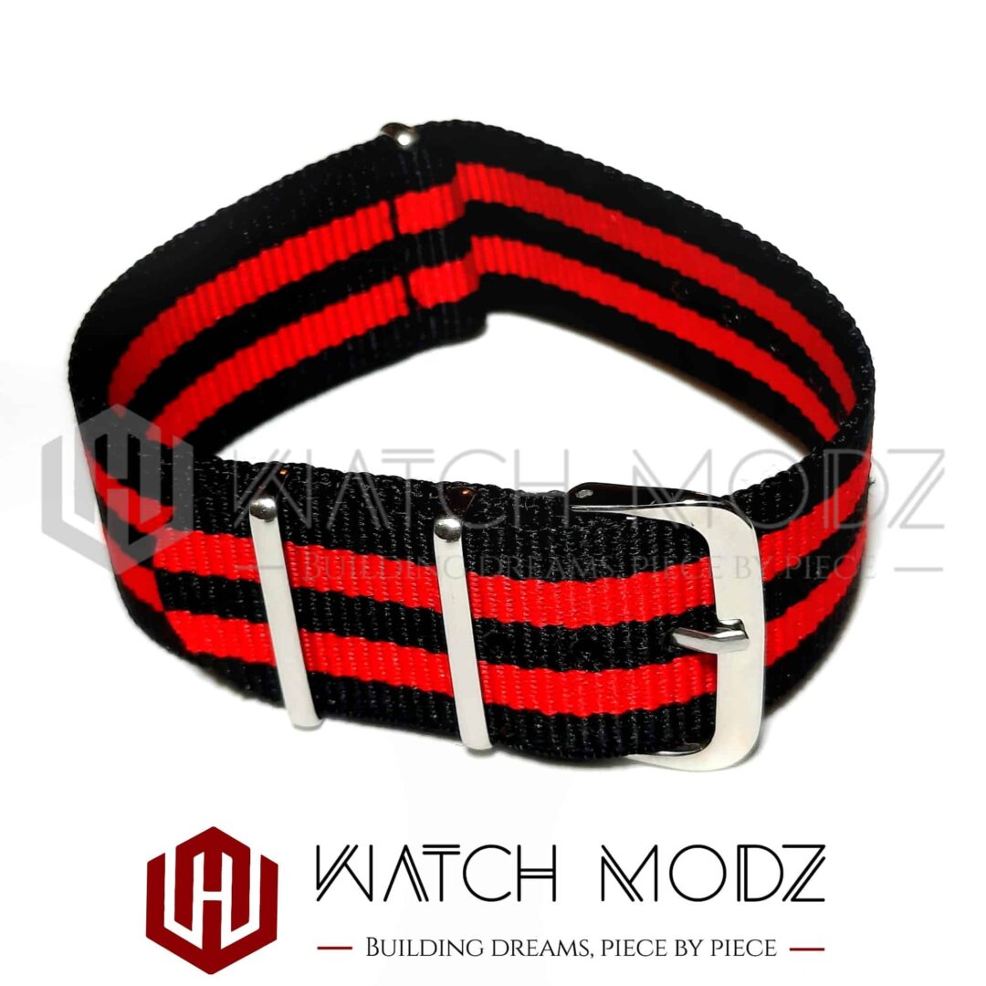 Watch-Modz 22mm Nato: Red/Black