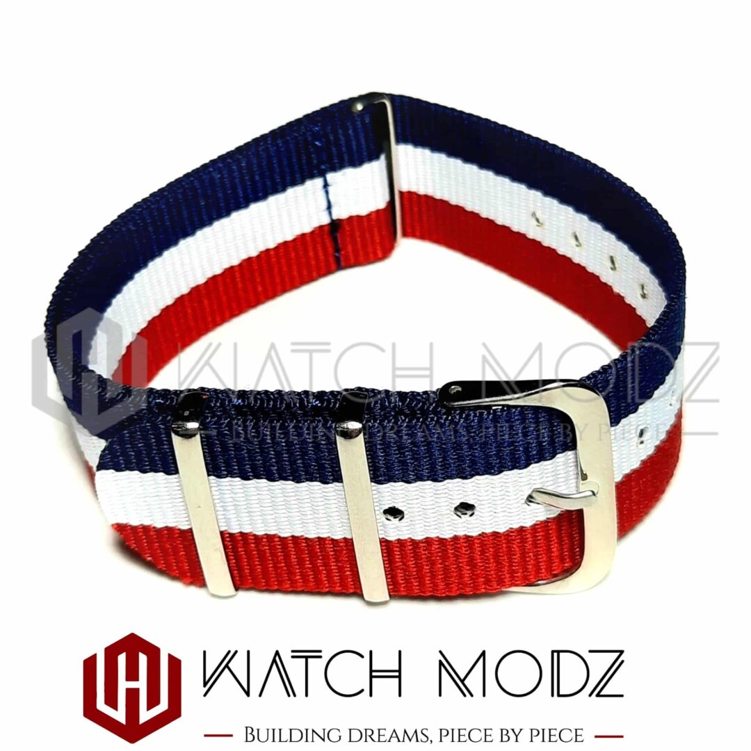 Watch-Modz 22mm Nato: Red, White, & Blue