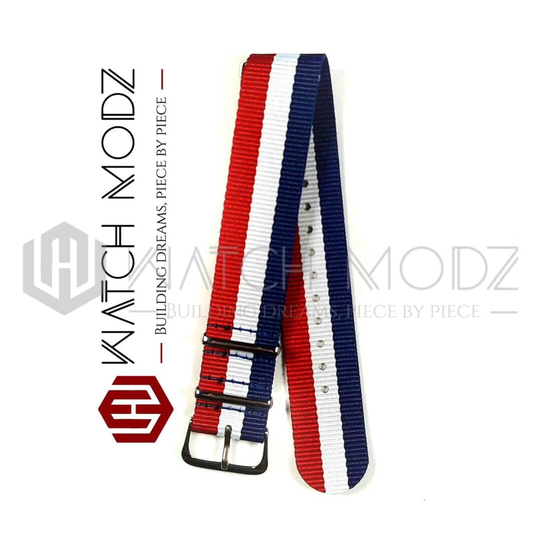Watch-Modz 22mm Nato: Red, White, & Blue, view 2