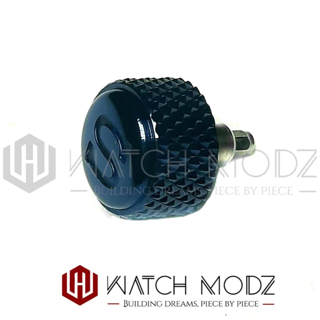 Watch-Modz SKX007 Crown: Blue Knurled