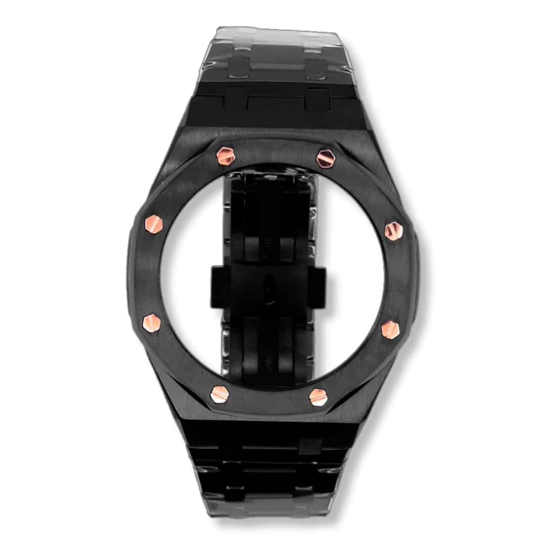 Watch-Modz GA-2100 “Casioak”: Black Rose Gold Screw