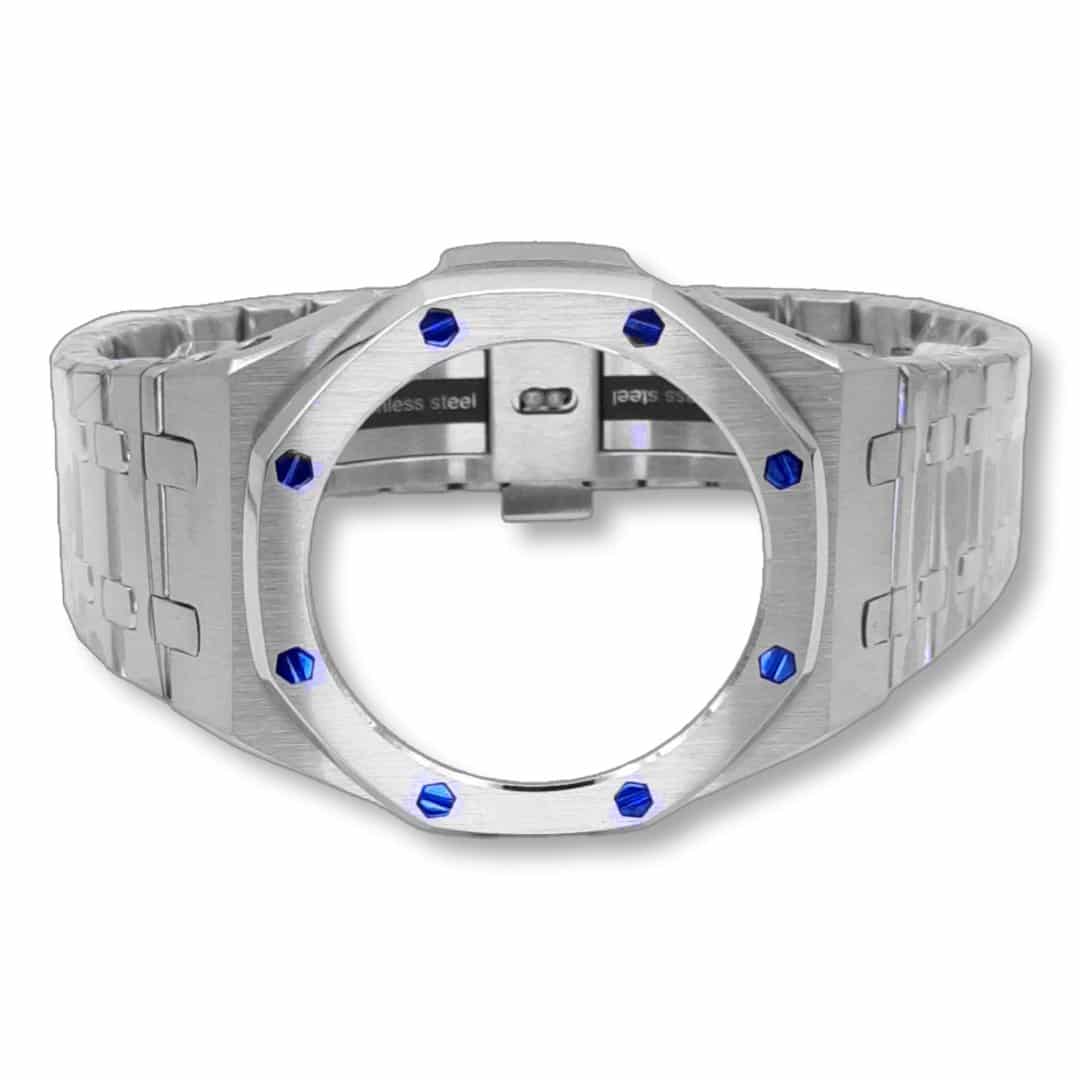 Watch-Modz GA-2100 “Casioak”: Blue Screws, view 2