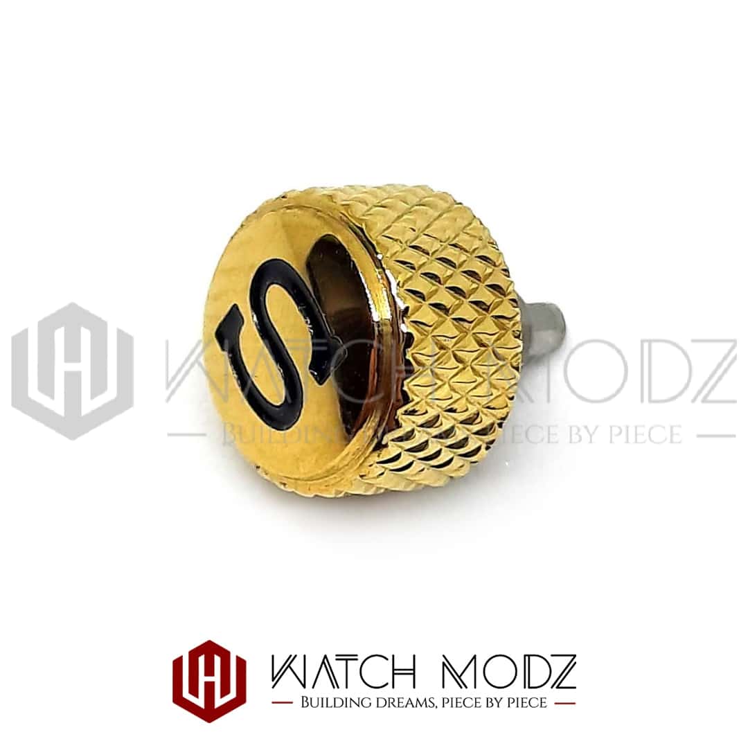 Watch-Modz SKX007 Crown: Gold Knurled