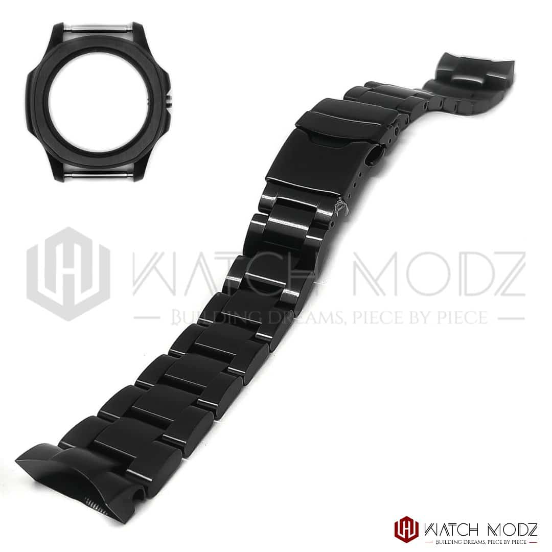 Watch-Modz Nautilus Bracelet: Black Oyster