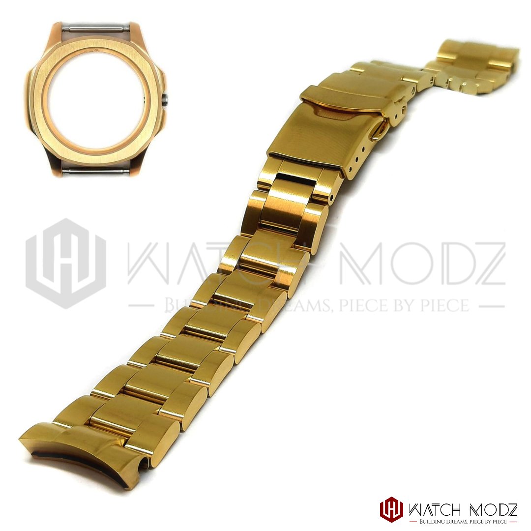Watch-Modz Nautilus Bracelet: Gold Oyster