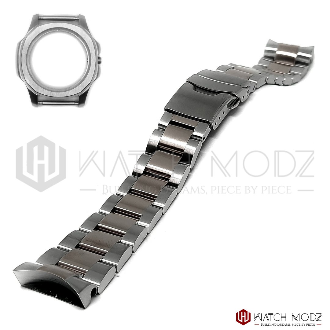 Watch-Modz Nautilus Bracelet: Silver Oyster