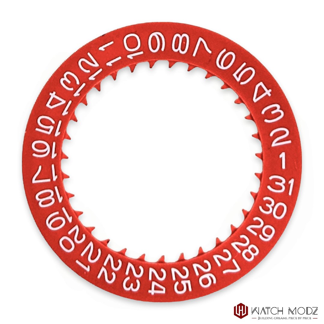 Watch-Modz NH35 Date Wheel: Red with White Numbers