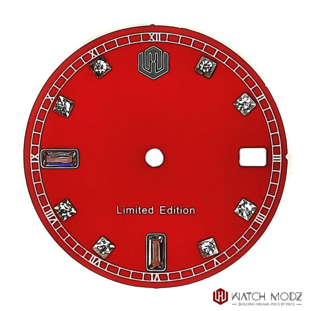 Watch-Modz NH35 Dial: Swarovski Fire Red