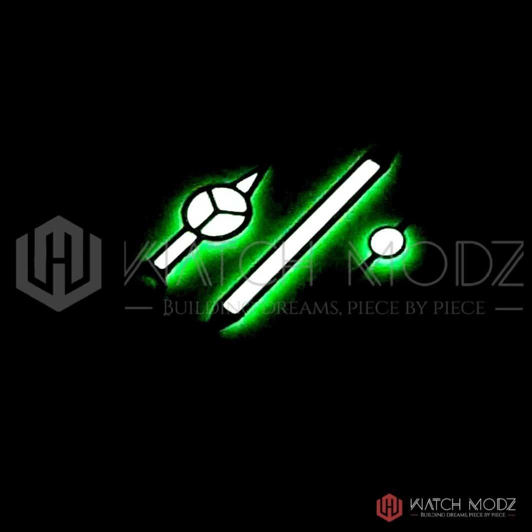 Watch-Modz NH35 Hands: Gold Mercedes Black Lume, view 2