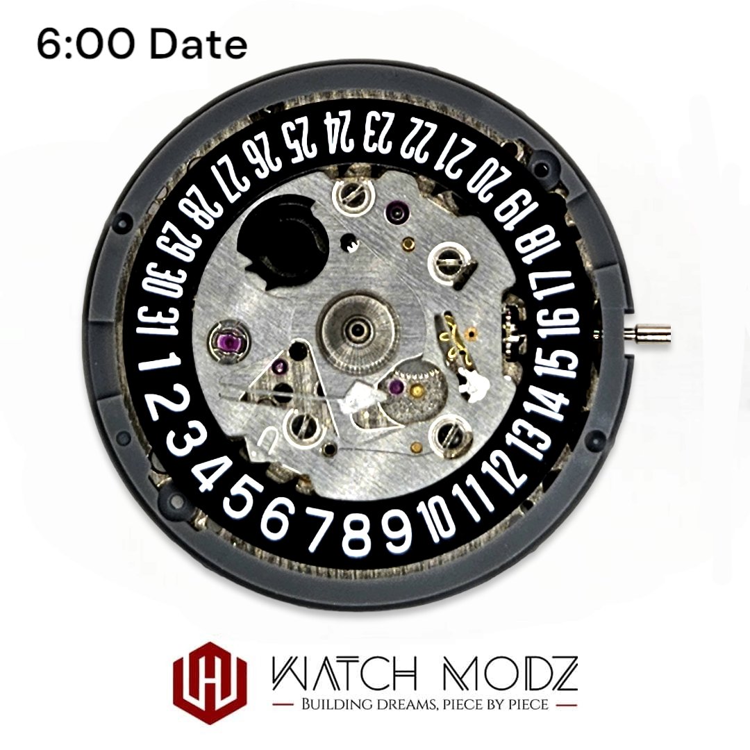 Watch-Modz NH35 Movement: Black 6:00 Date