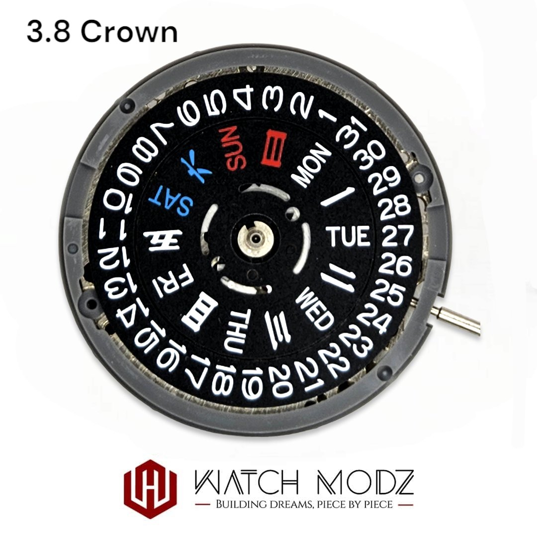 Watch-Modz NH36 Movement: Black 3.8 Crown