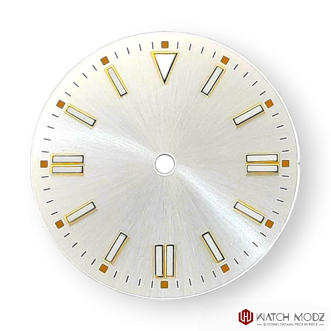 Watch-Modz NH38 Dial: Perpetual Silver with Gold Markers
