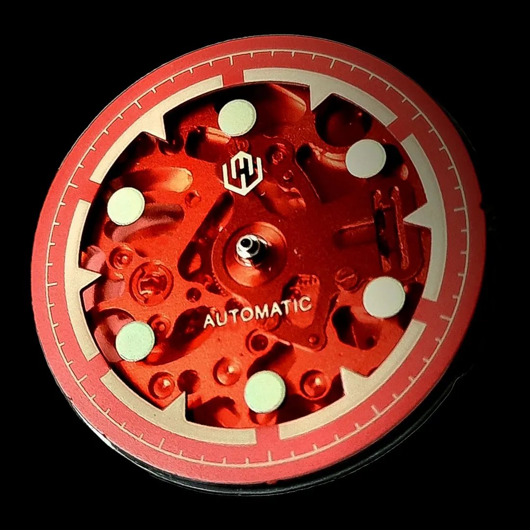 Watch-Modz NH70 Dial: Red X-Ray, view 3