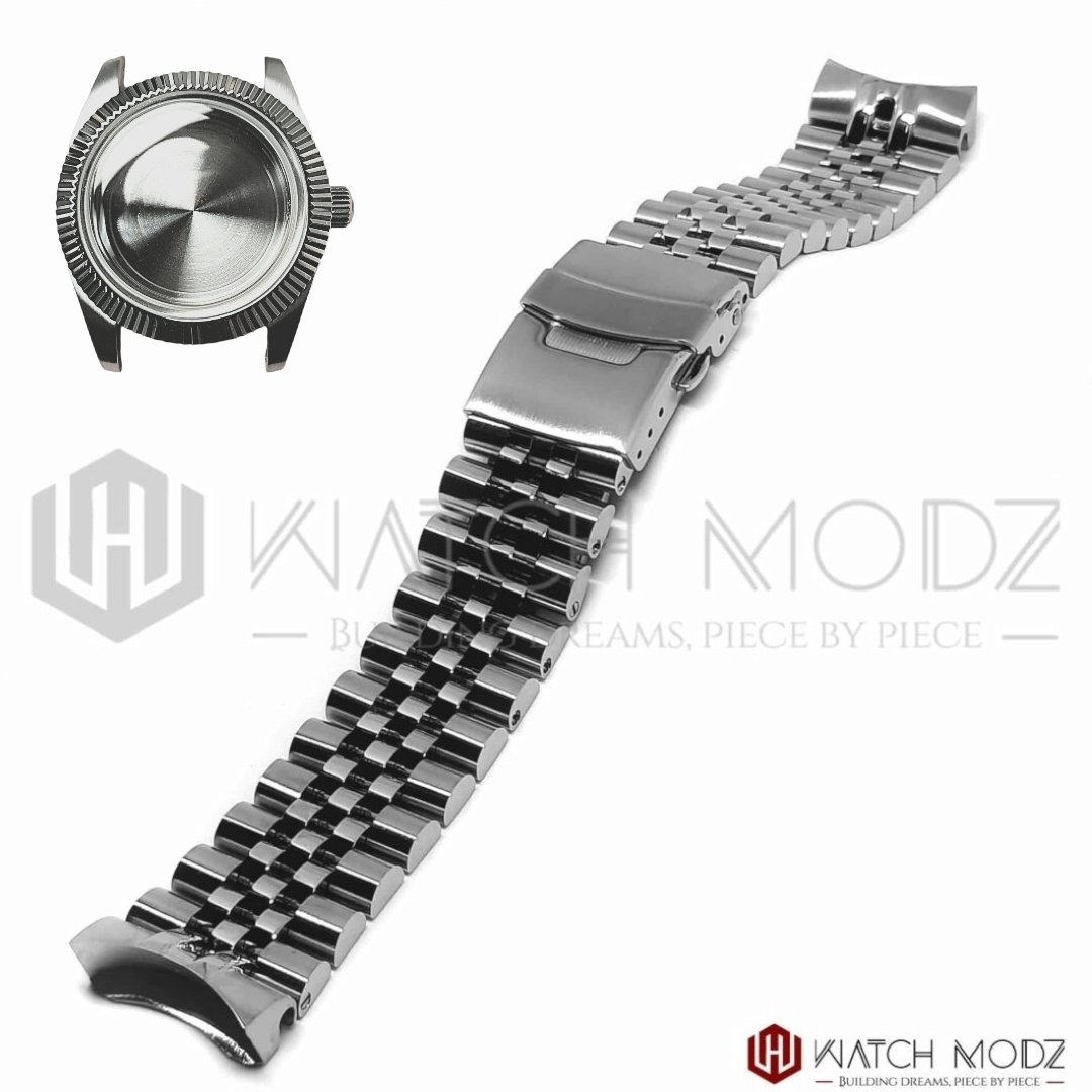 Watch-Modz Oyster Case Bracelet: Silver Jubilee