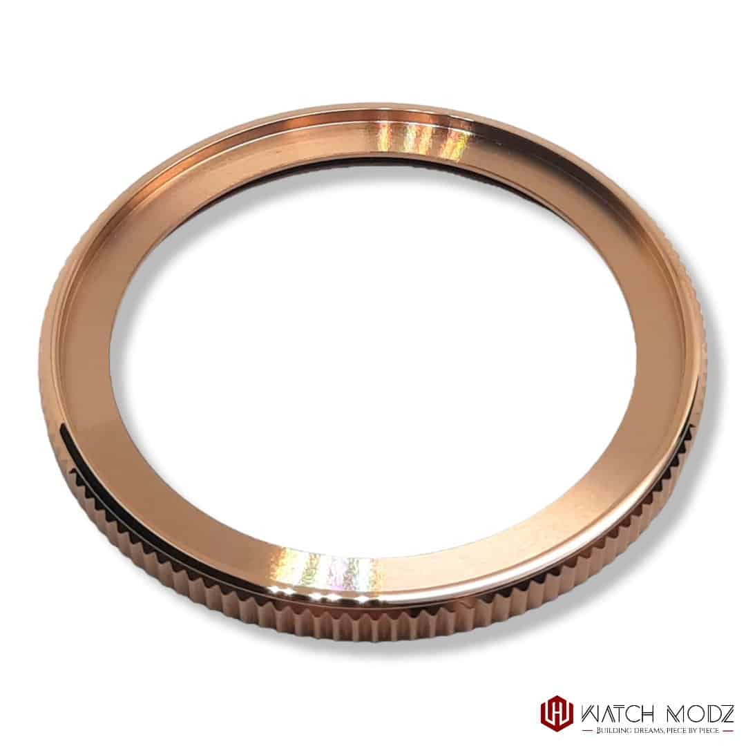 Watch-Modz SKX007 Bezel: Polished Rose Gold Coin