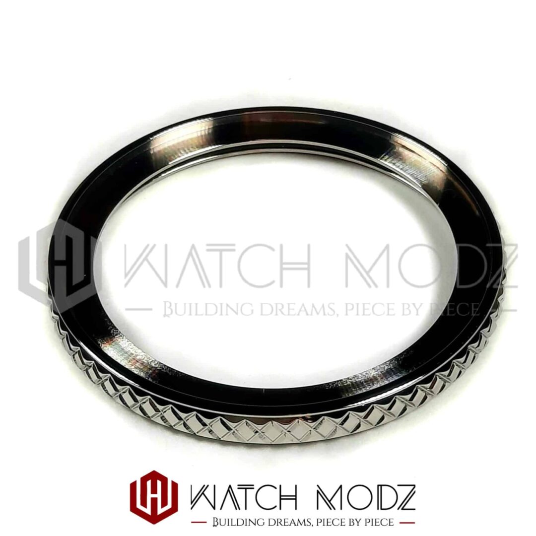 Watch-Modz SKX007 Bezel: Polished Silver Wide Knurled