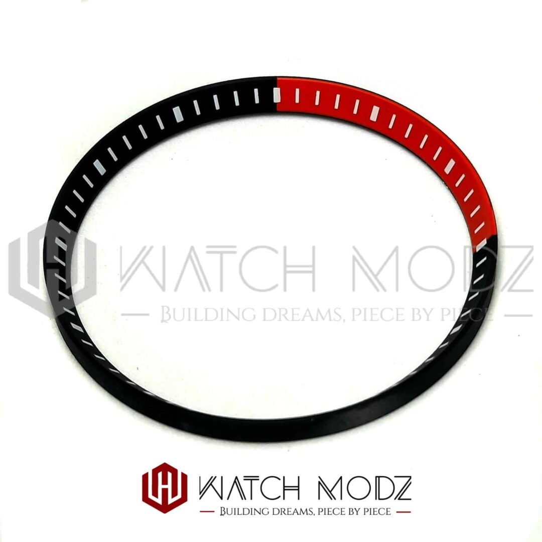 Watch-Modz SKX007 Chapter Ring: Red/Black (Coke)