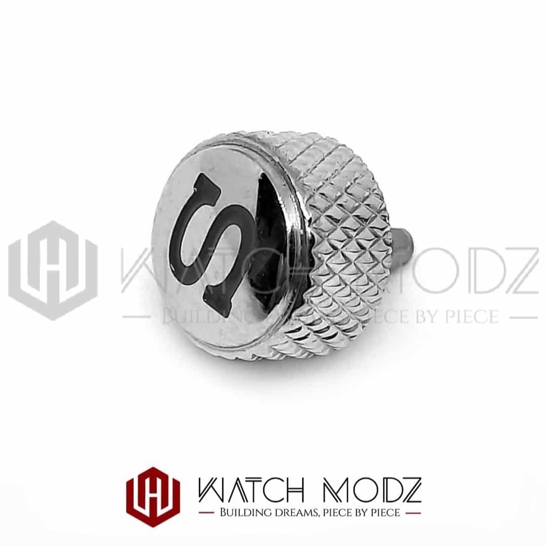 Watch-Modz SKX007 Crown: Silver Knurled