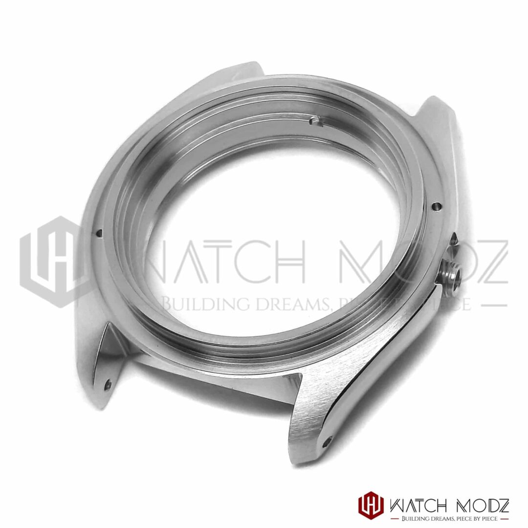 Watch-Modz SKX007 Case: Silver 3:00 No Crown Guard
