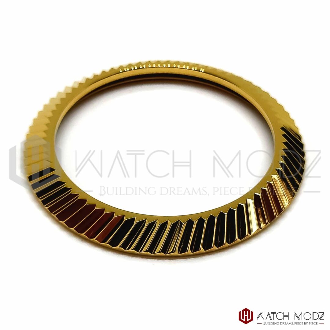 Watch-Modz SKX007 Bezel: Diagonal Fluted Gold