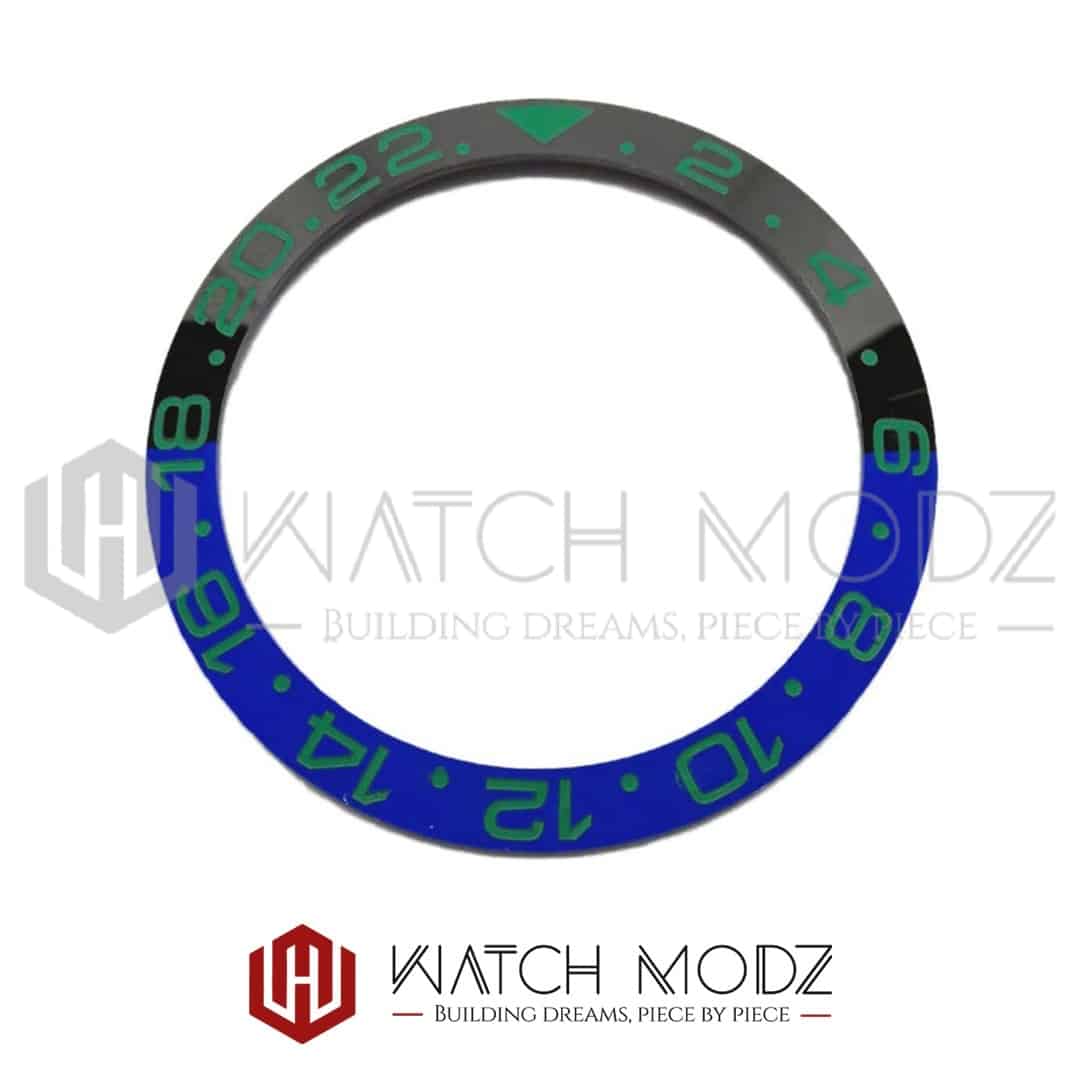 Watch-Modz SKX007 Bezel Insert: Batman GMT Green Numbers