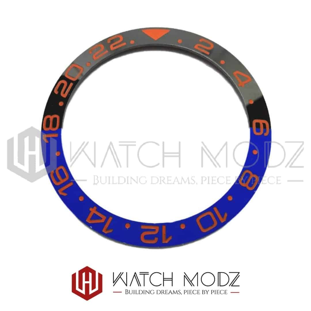Watch-Modz SKX007 Bezel Insert: Batman GMT Orange Numbers