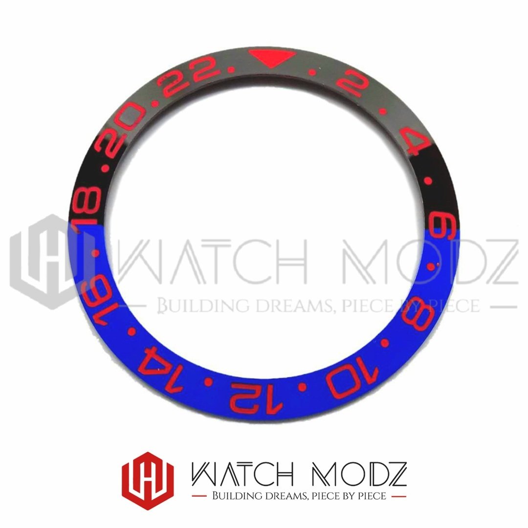 Watch-Modz SKX007 Bezel Insert: Batman GMT Red Numbers
