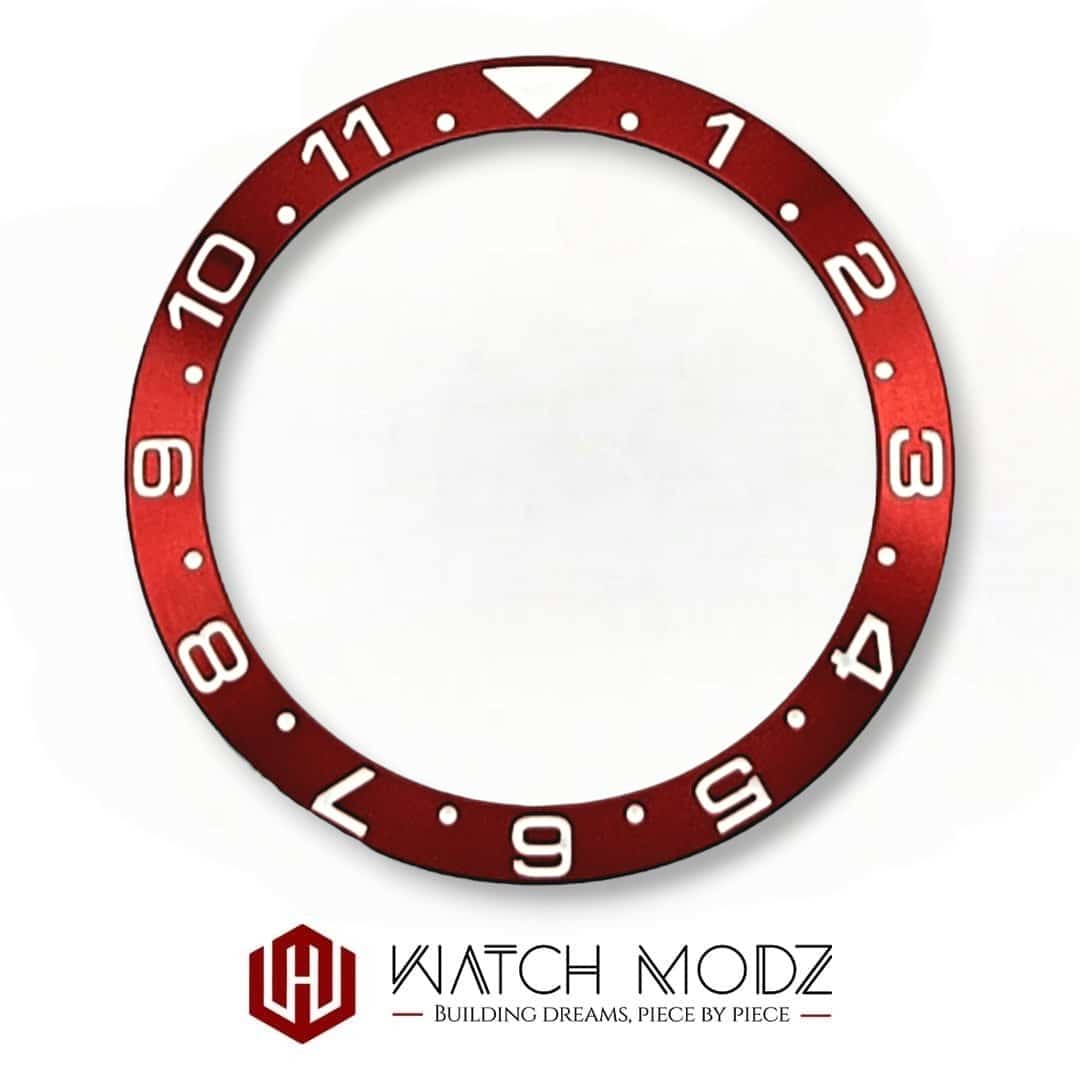 Watch-Modz SKX007 Bezel Insert: Red Dual Time