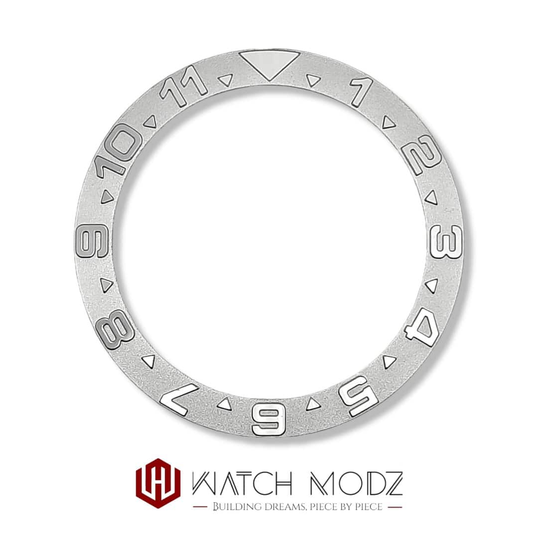 Watch-Modz SKX007 Bezel Insert: Silver Yachtmaster Dual Time