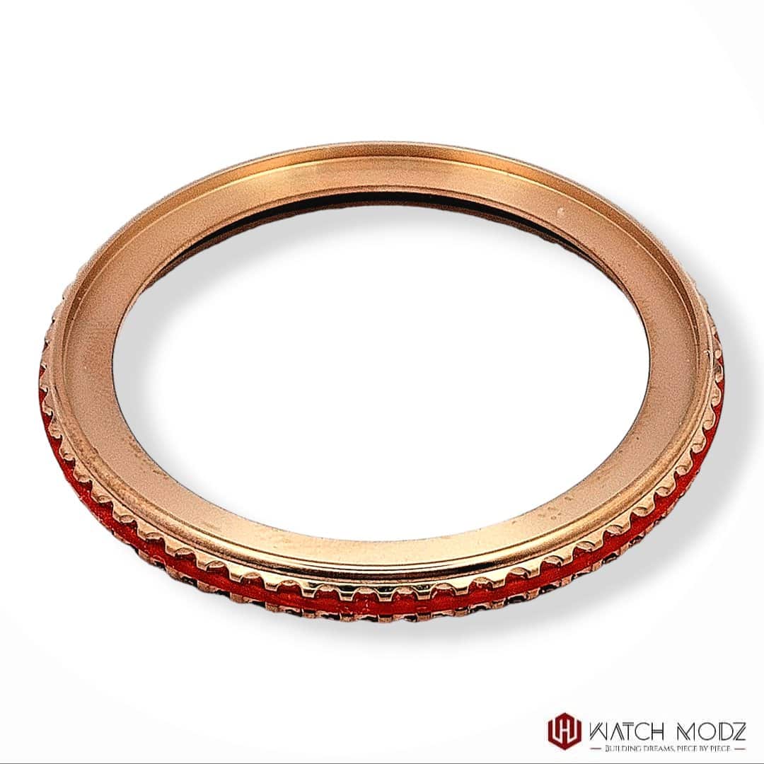 Watch-Modz SKX007 Bezel: Rose Gold Red Grip