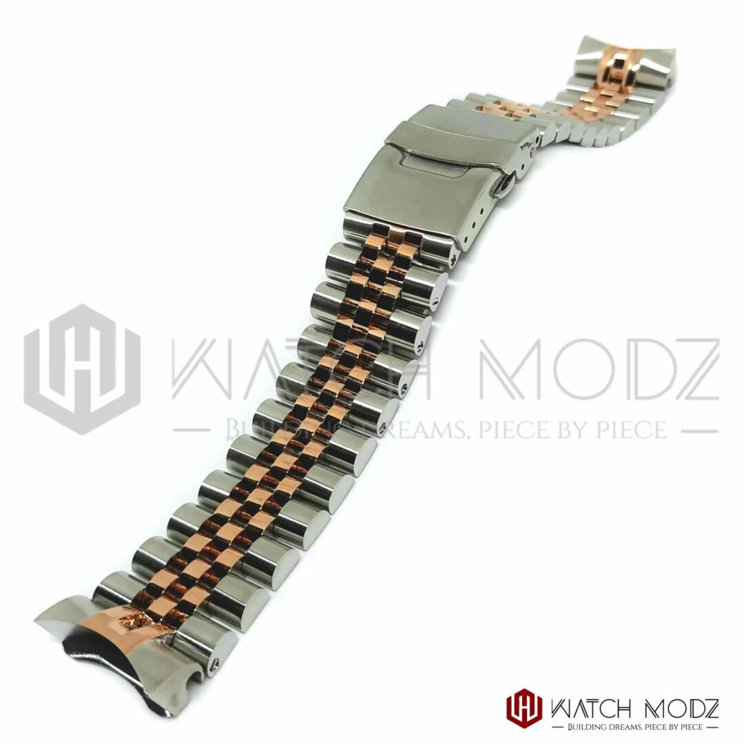 Watch-Modz SKX007 Bracelet: Rose Gold/Silver Jubilee