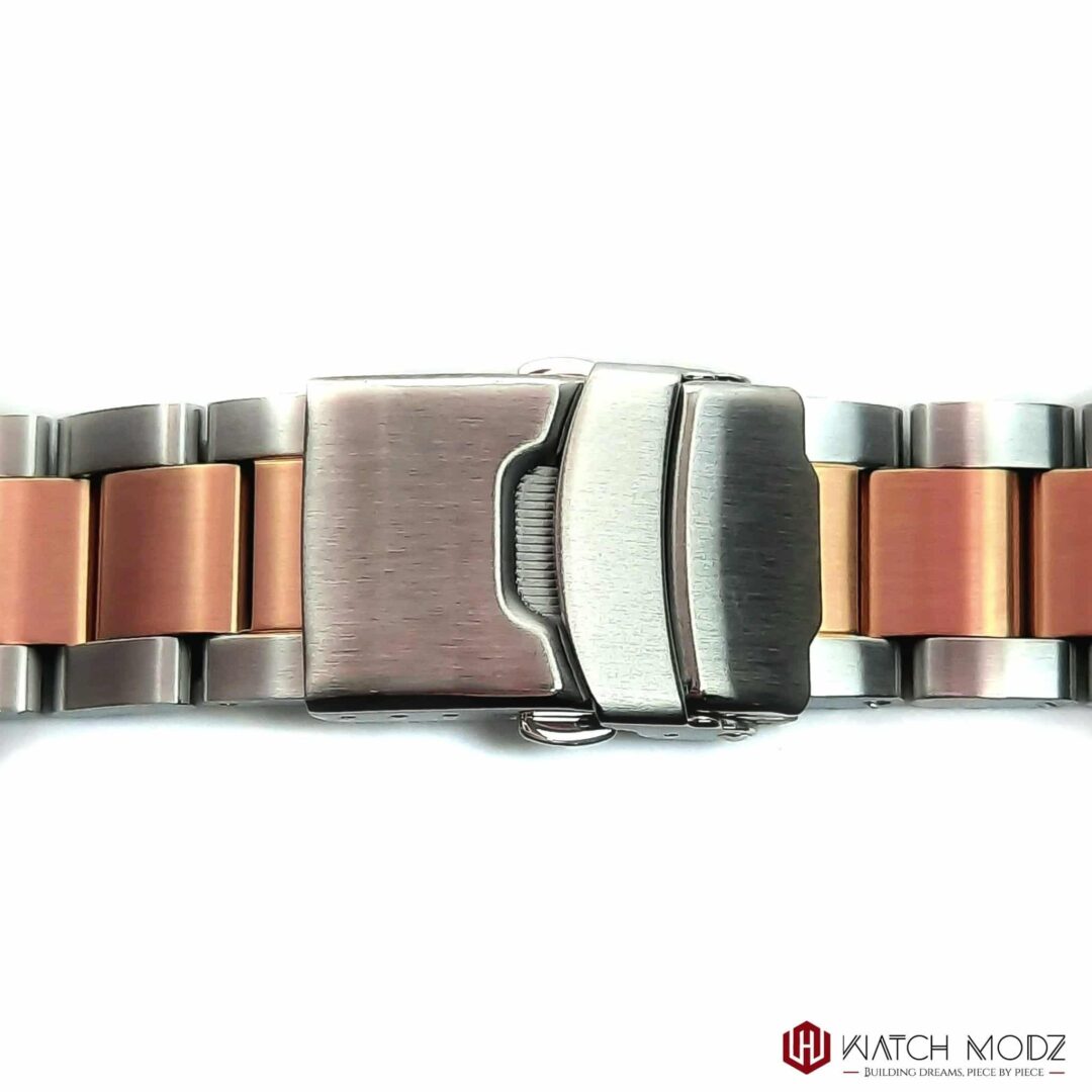 Watch-Modz SKX007 Bracelet: Rose Gold/Silver Oyster, view 2