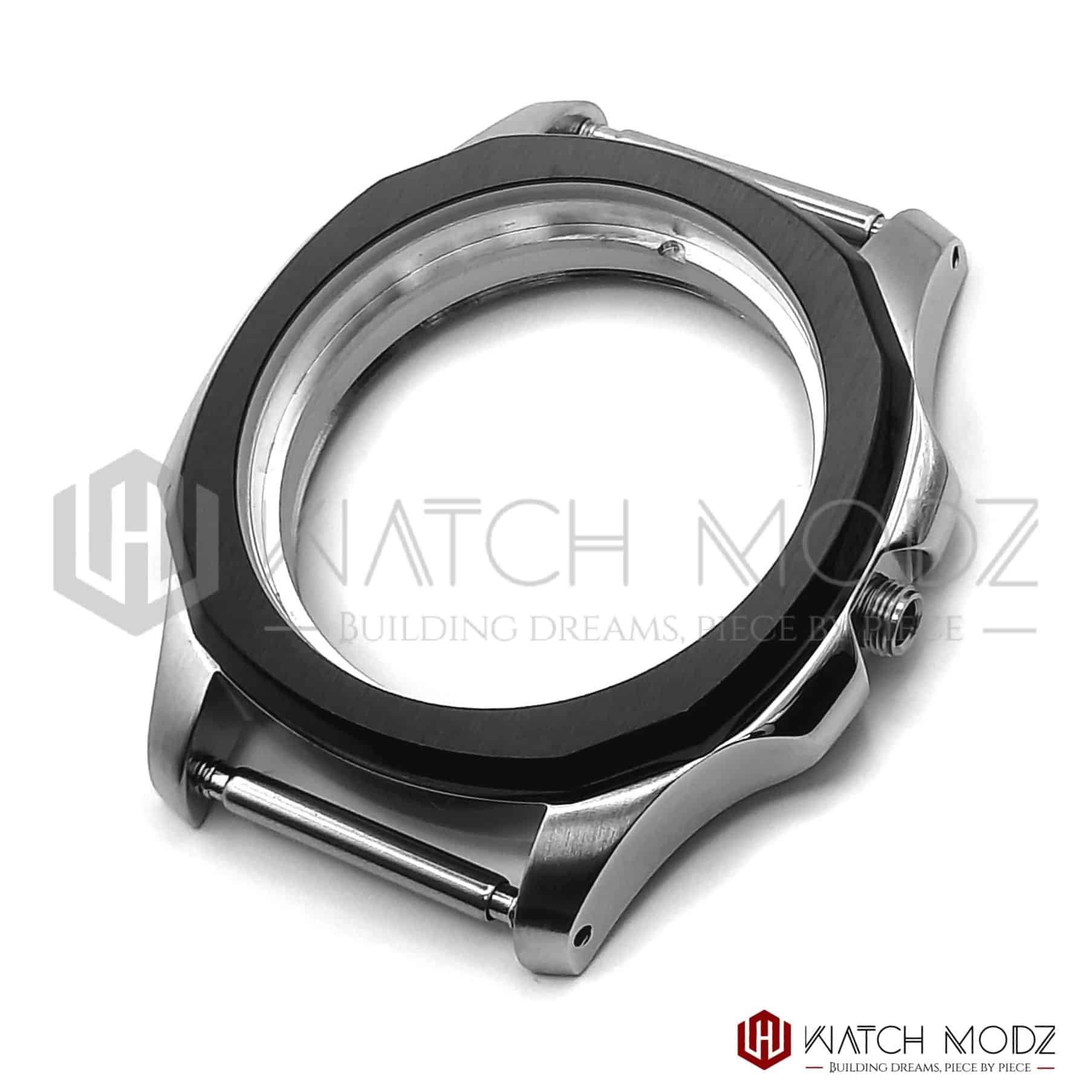 Watch-Modz SKX007 Case: Black&Silver Nautilus Conversion