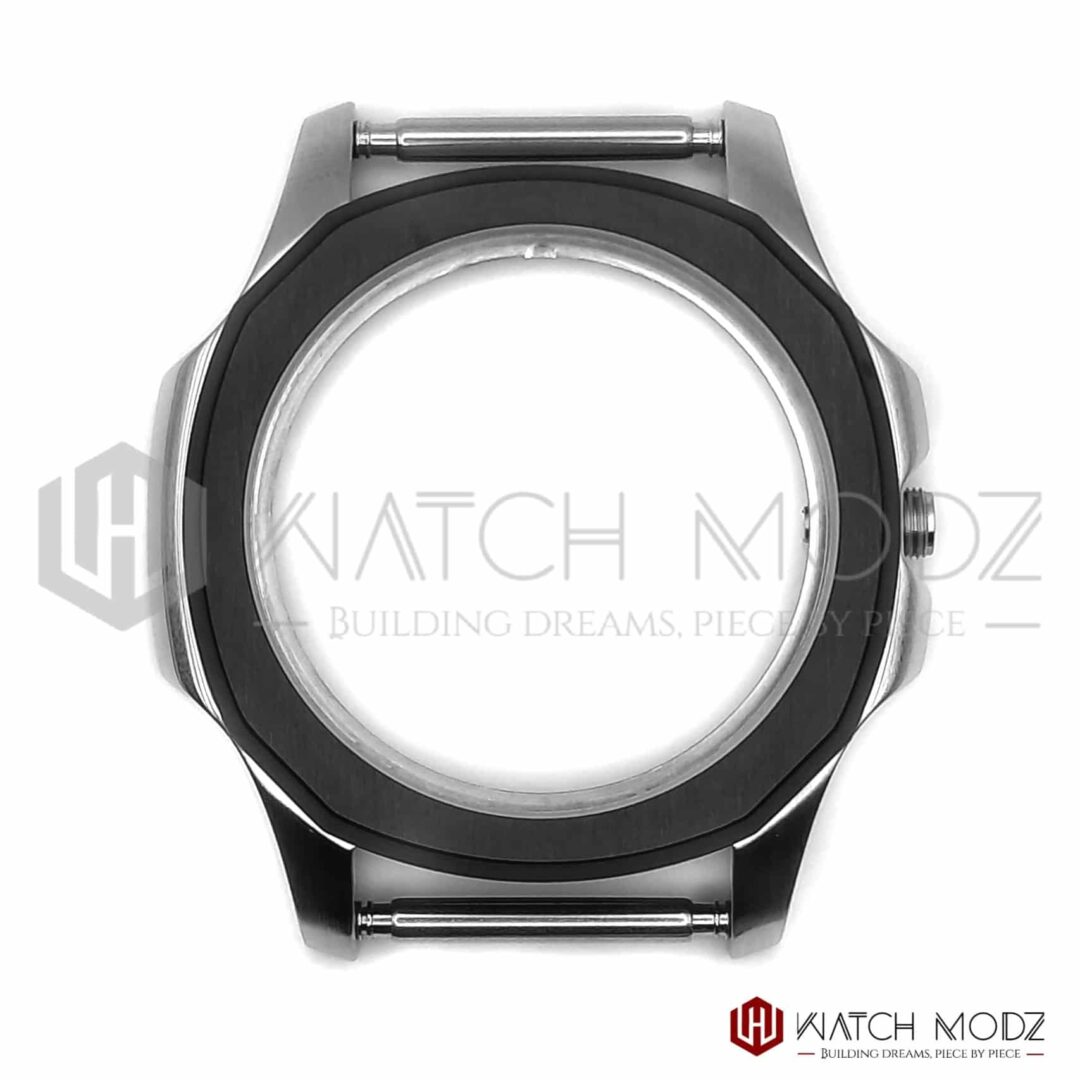 Watch-Modz SKX007 Case: Black&Silver Nautilus Conversion, view 2