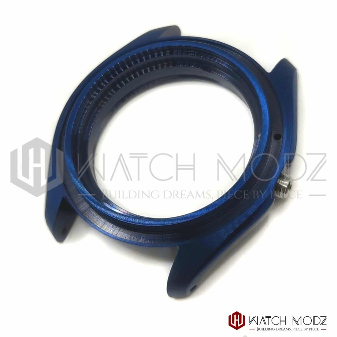 Watch-Modz SKX007 Case: Blue 3:00 No Crown Guard