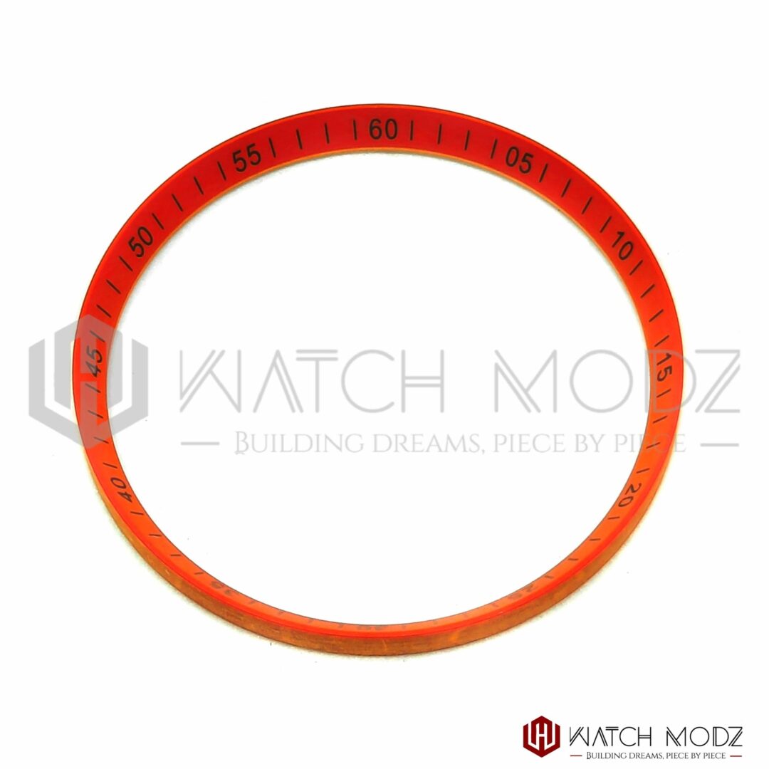 Watch-Modz SKX007 Chapter Ring: Orange W/ Number