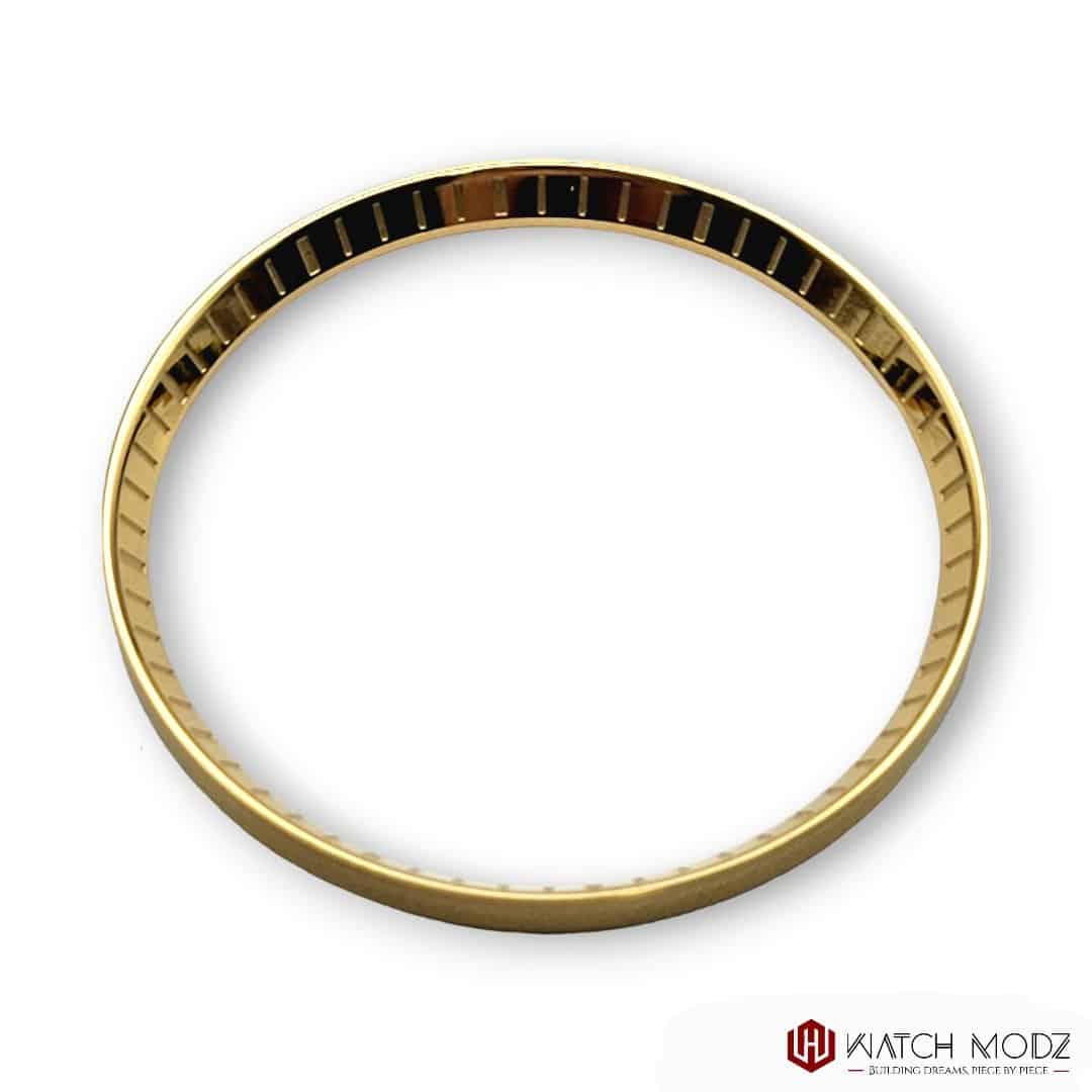 Watch-Modz SKX007 Chapter Ring: Polished Gold W/ Minutes