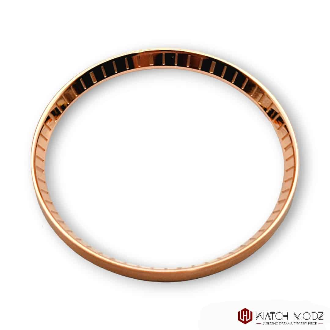 Watch-Modz SKX007 Chapter Ring: Polished Rose Gold W/ Minutes