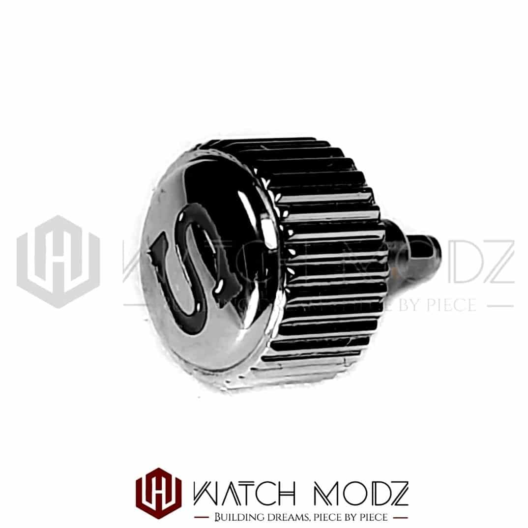 Watch-Modz SKX007 Crown: Silver Coin Black โSโ