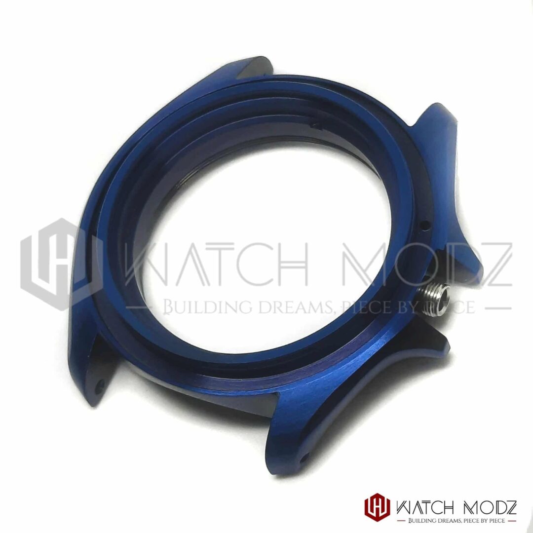 Watch-Modz SKX007 Case: Blue 3:00 Crown