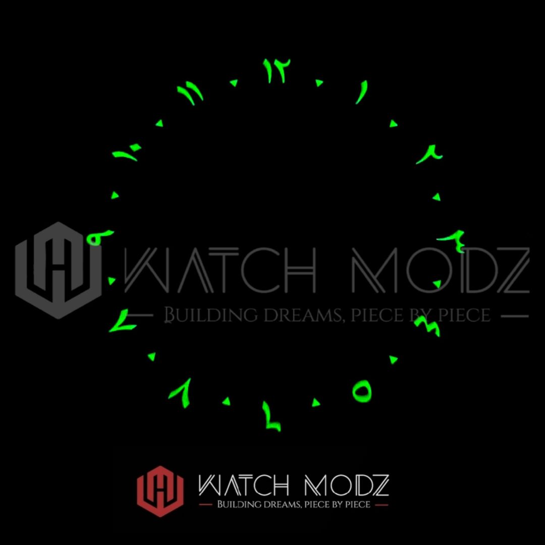 Watch-Modz SKX007 Bezel Insert: Lumed Arabic, view 2