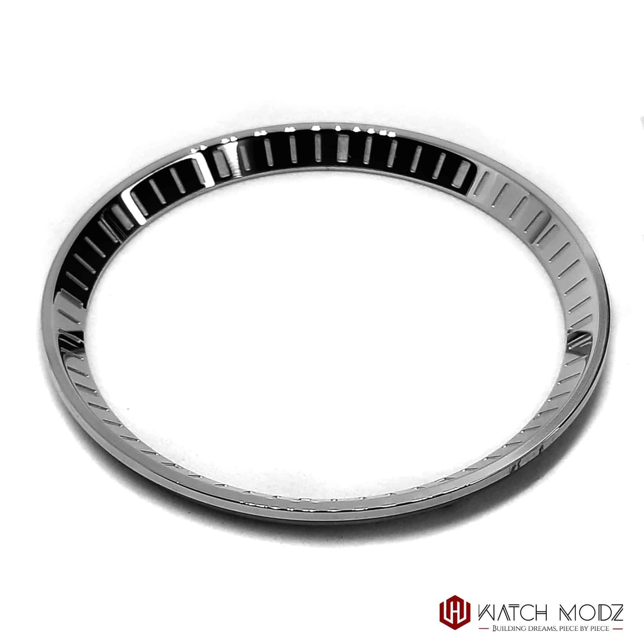 Watch-Modz SRP TURTLE Chapter Ring: Polished Silver W/ Minutes