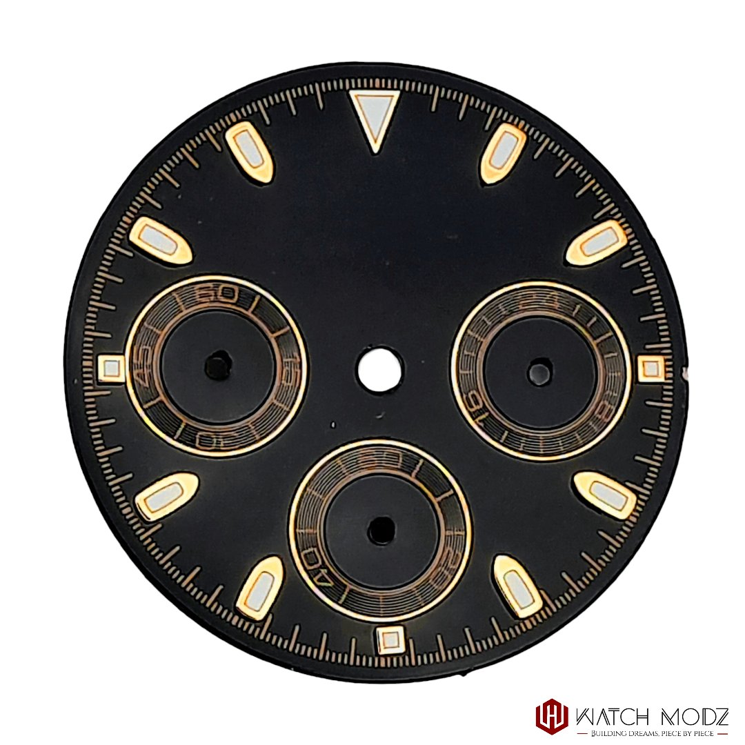 Watch-Modz VK63 Dial: Black and Gold (29mm)