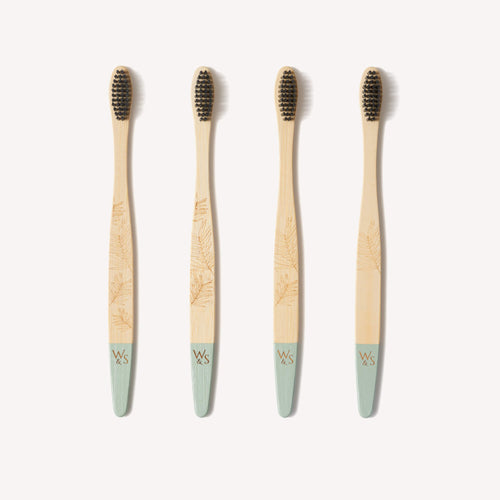 Wild and Stone Adult Bamboo Toothbrush - 4 Pack - Medium Bristles